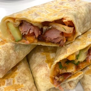 shawarma with grilled pork or ribs