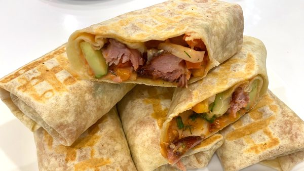 shawarma with grilled pork or ribs